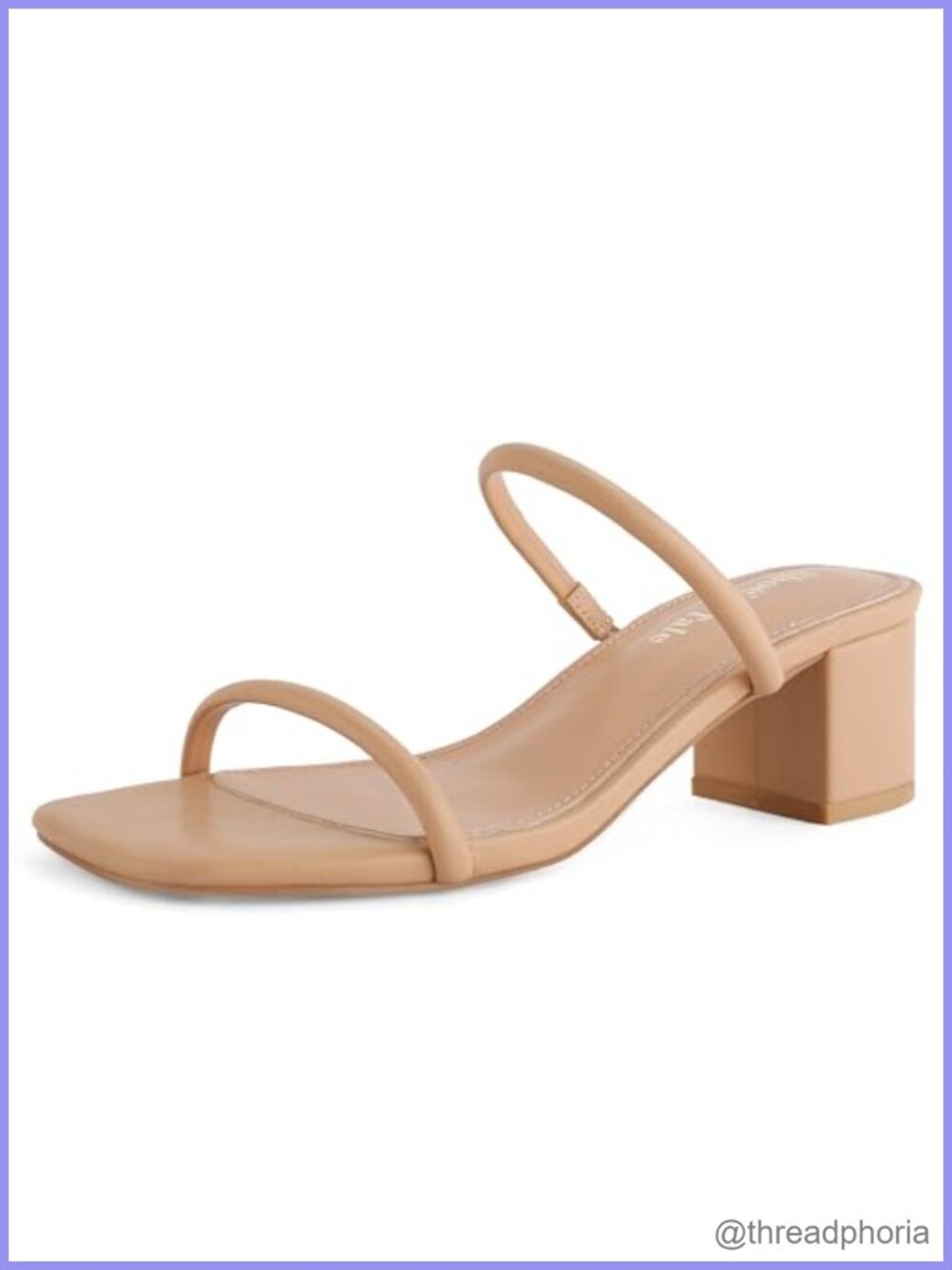 Strappy Low Block Heel Square Open Toe Slip On Dressy Sandals
